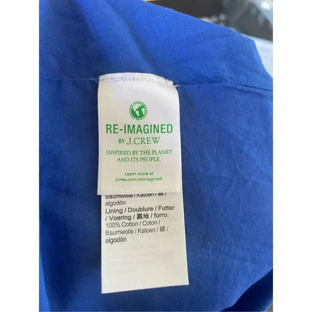 NWT JCrew Floral Tropical Square Neck Midi Dress Blue Size 8 - Picture 10 of 16